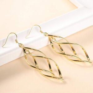 Gold Twisted Earrings